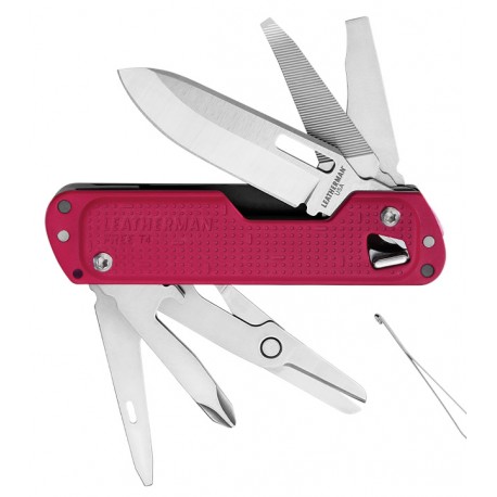 Leatherman Free T4 rouge profond - 12 outils